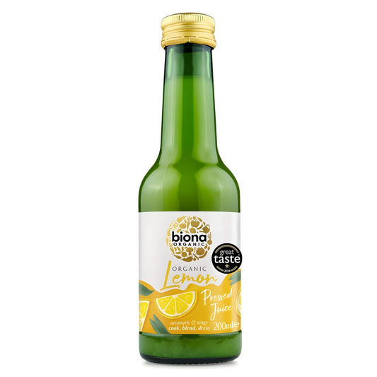 Biona Organic Lemon Pressed Juice 200ml - UK Food & Drink - 5032722315785