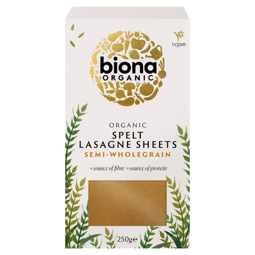 Biona Spelt Lasagne (Semi - Wholegrain) Organic - UK Food & Drink - 5032722318793