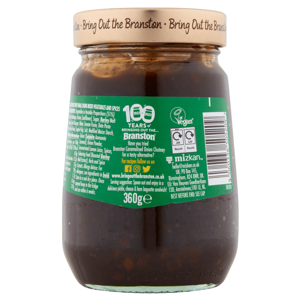 Branston Small Chunk Pickle 360g - UK Food & Drink - 5060336505209