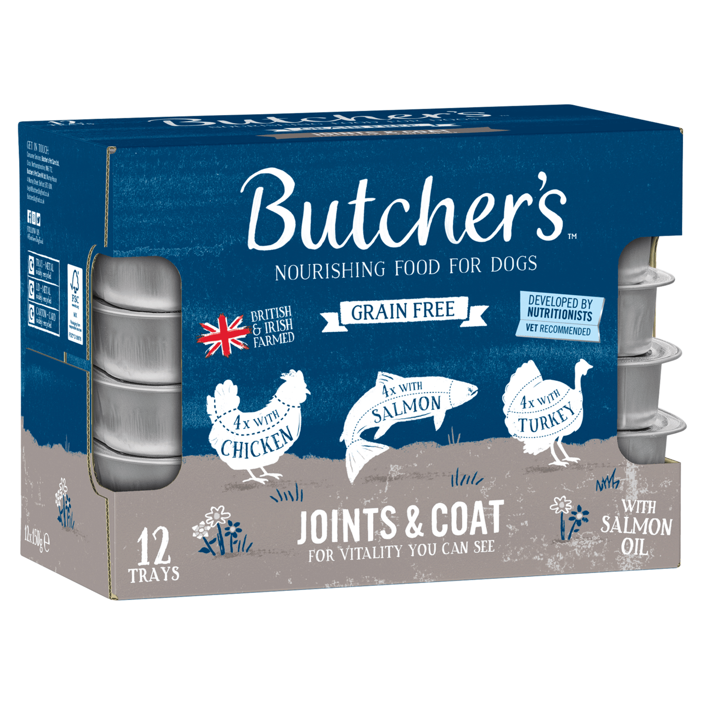Butcher's Joints & Coat Nourishing Food for Dogs 12 x 150g - UK Food & Drink - 5011792008988