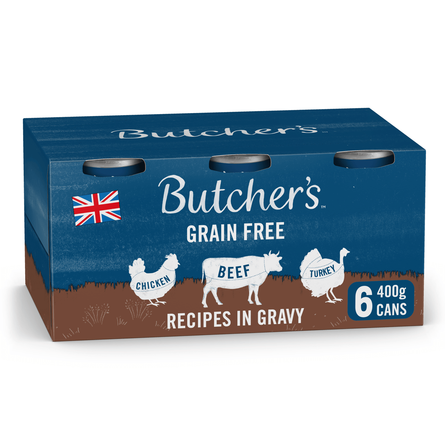Butcher's Recipes in Gravy Wet Dog Food Tins 6 x 400g - UK Food & Drink - 5011792002832