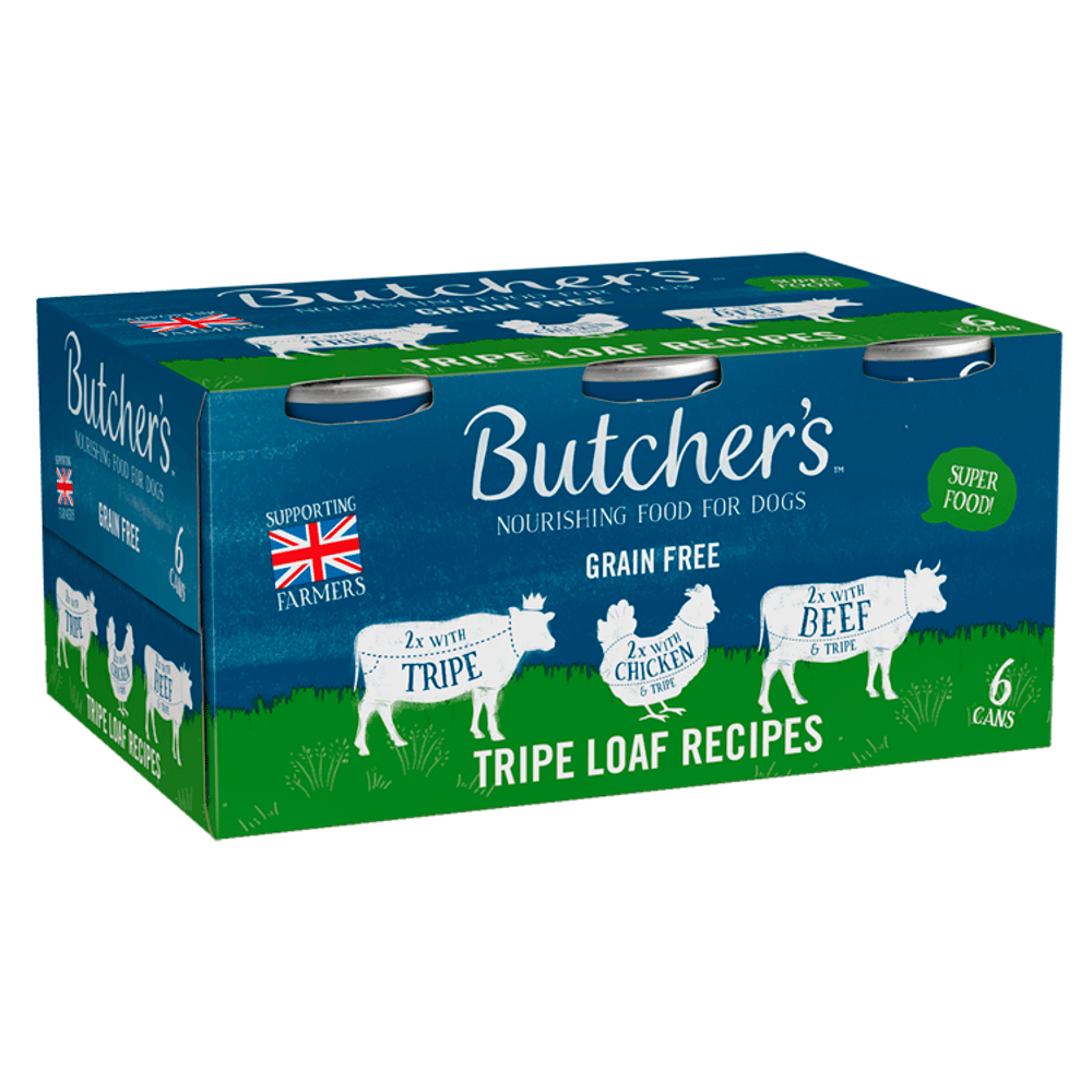 Butcher's Tripe Loaf Recipes Wet Dog Food Tins 6 x 400g - UK Food & Drink - 5011792002795