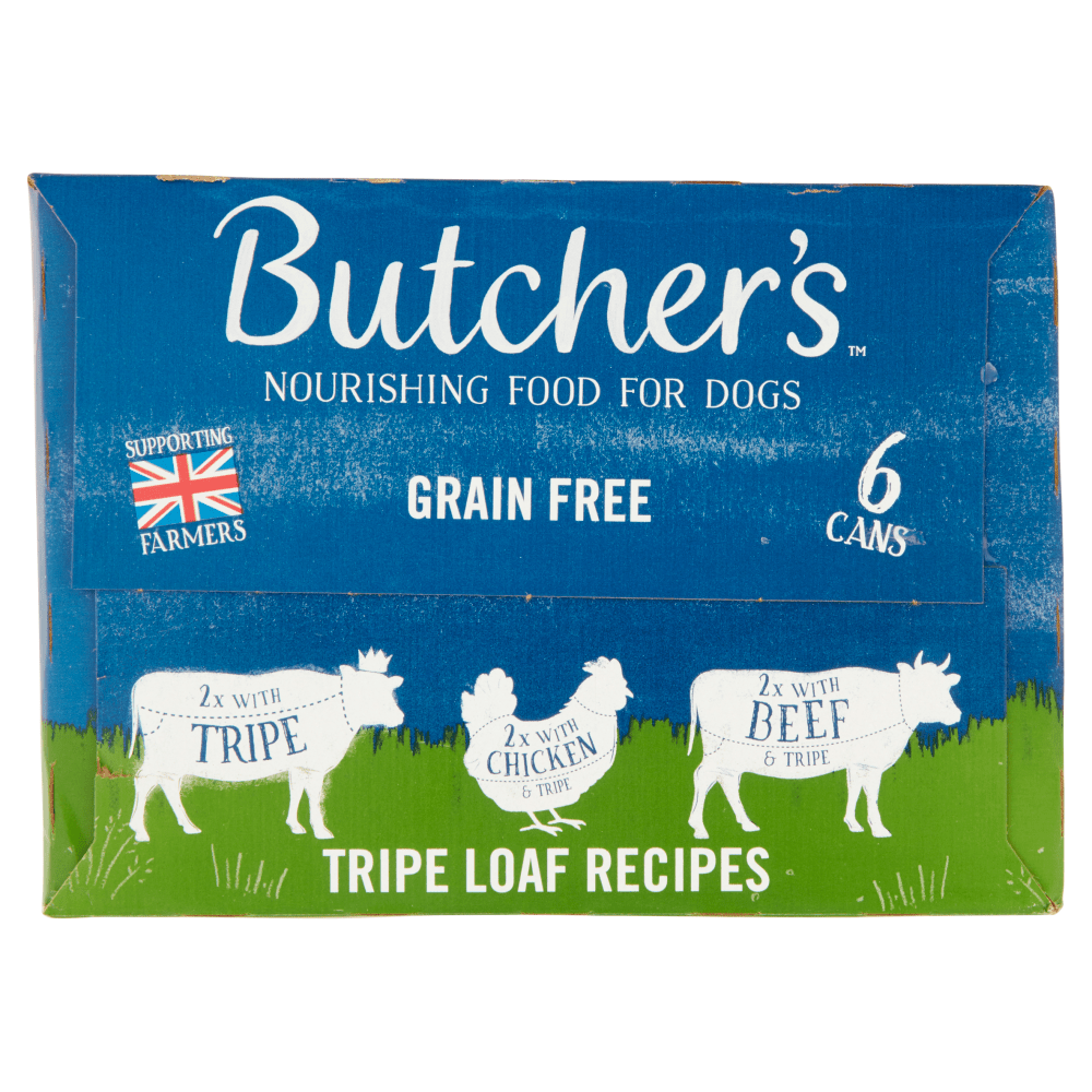 Butcher's Tripe Loaf Recipes Wet Dog Food Tins 6 x 400g - UK Food & Drink - 5011792002795
