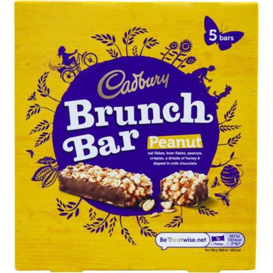 Cadbury Brunch Bar Peanut 140G - UK Food & Drink - 7622202219269