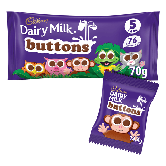 Cadbury Buttons Chocolate Pieces 70 Gr - UK Food & Drink - 7622210296450