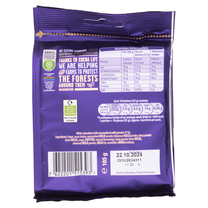Cadbury Caramilk Buttons 105g - UK Food & Drink - 7622201515393