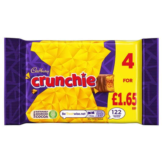 Cadbury Crunchie 4 x 26.1g (104.4g) - UK Food & Drink - 7622202235429