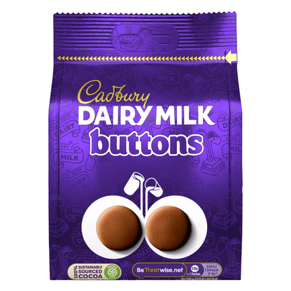 Cadbury Dairy Milk Buttons Chocolate Pieces 119 Gr - UK Food & Drink - 7622210286956