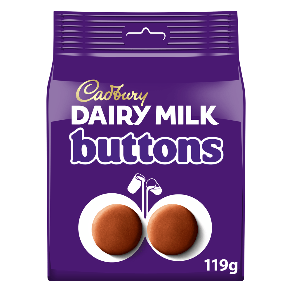 Cadbury Dairy Milk Buttons Chocolate Pieces 119 Gr - UK Food & Drink - 7622210286956