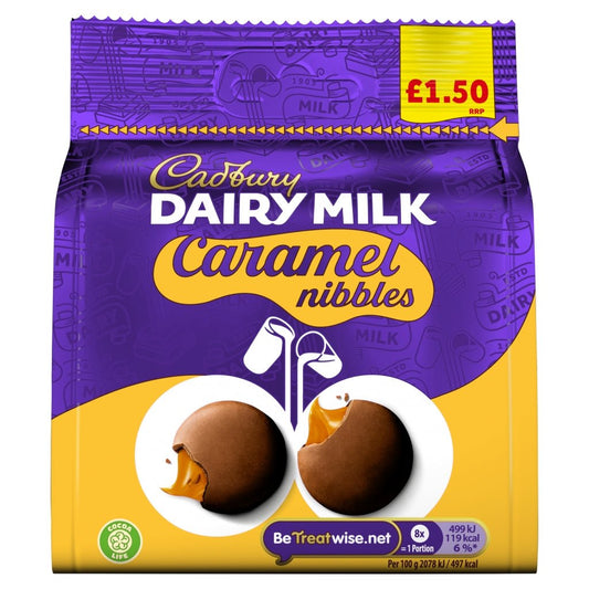 Cadbury Dairy Milk Caramel Nibbles 85g - UK Food & Drink - 7622202234750