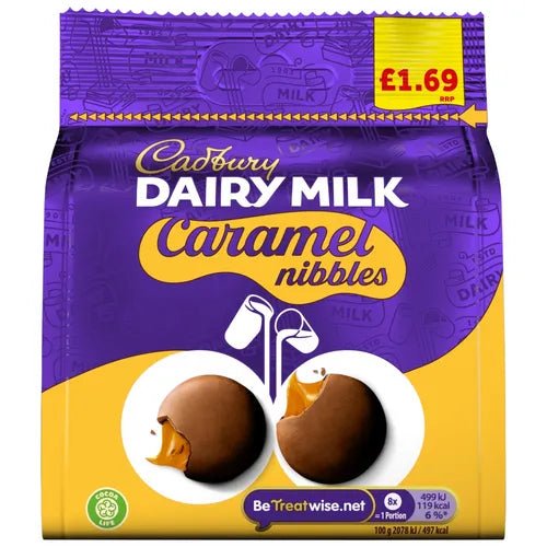Cadbury Dairy Milk Caramel Nibbles Chocolate 85 Gr - UK Food & Drink - 7622202276118