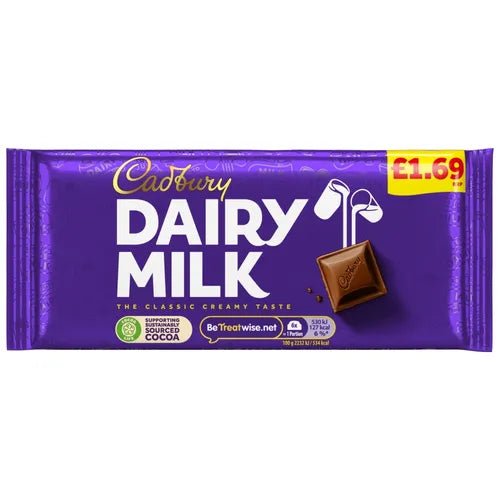 Cadbury Dairy Milk Chocolate 95 Gr - UK Food & Drink - 7622202268311