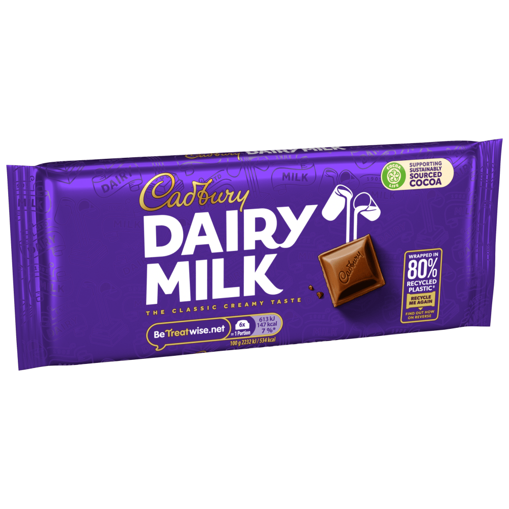 Cadbury Dairy Milk Chocolate Bar 110 Gr - UK Food & Drink - 7622300845759
