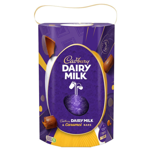 Cadbury Dairy Milk Egg With Cadbury Caramel Bars 245G - UK Food & Drink - 7622201681425