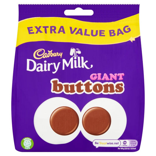 Cadbury Dairy Milk Giant Buttons Chocolate Bag 330g - UK Food & Drink - 7622201781644
