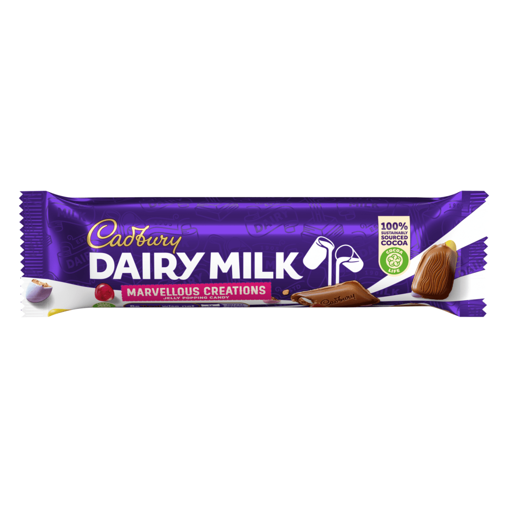 Cadbury Dairy Milk Marvellous Creations Jelly Popping Candy Chocolate 47 Gr - UK Food & Drink - 7622210106988