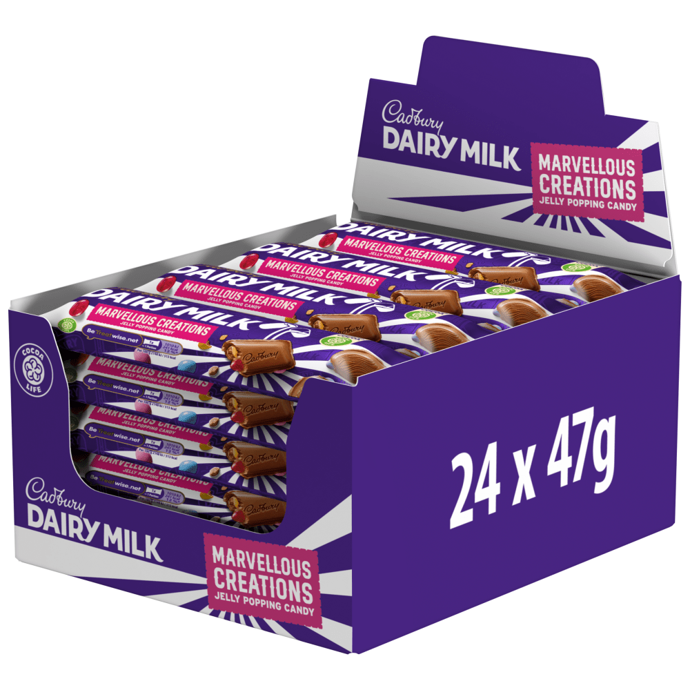 Cadbury Dairy Milk Marvellous Creations Jelly Popping Candy Chocolate 47 Gr - UK Food & Drink - 7622210106988