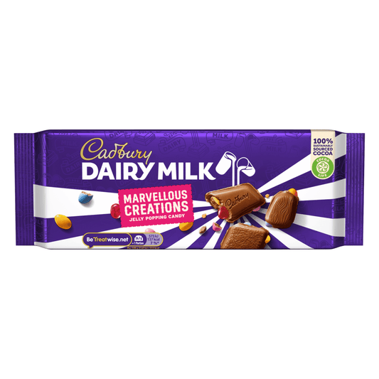 Cadbury Dairy Milk Marvellous Smashables Jelly Popping Candy Chocolate 160 Gr - UK Food & Drink - 7622201770419