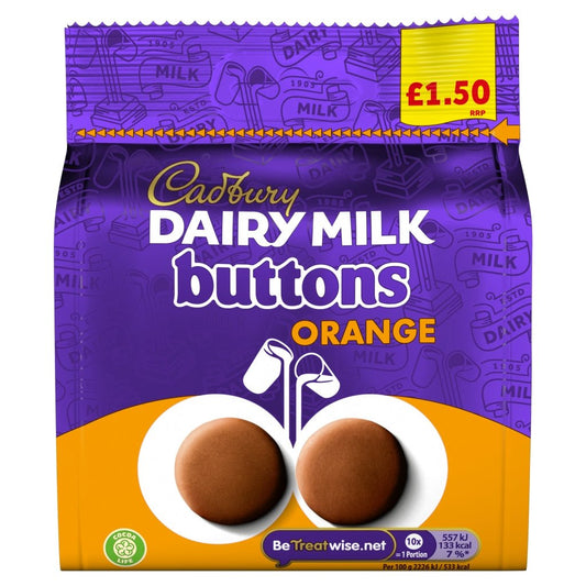 Cadbury Dairy Milk Orange Buttons 85g - UK Food & Drink - 7622202234798