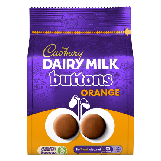 Cadbury Dairy Milk Orange Giant Buttons 110g - UK Food & Drink - 7622201438043