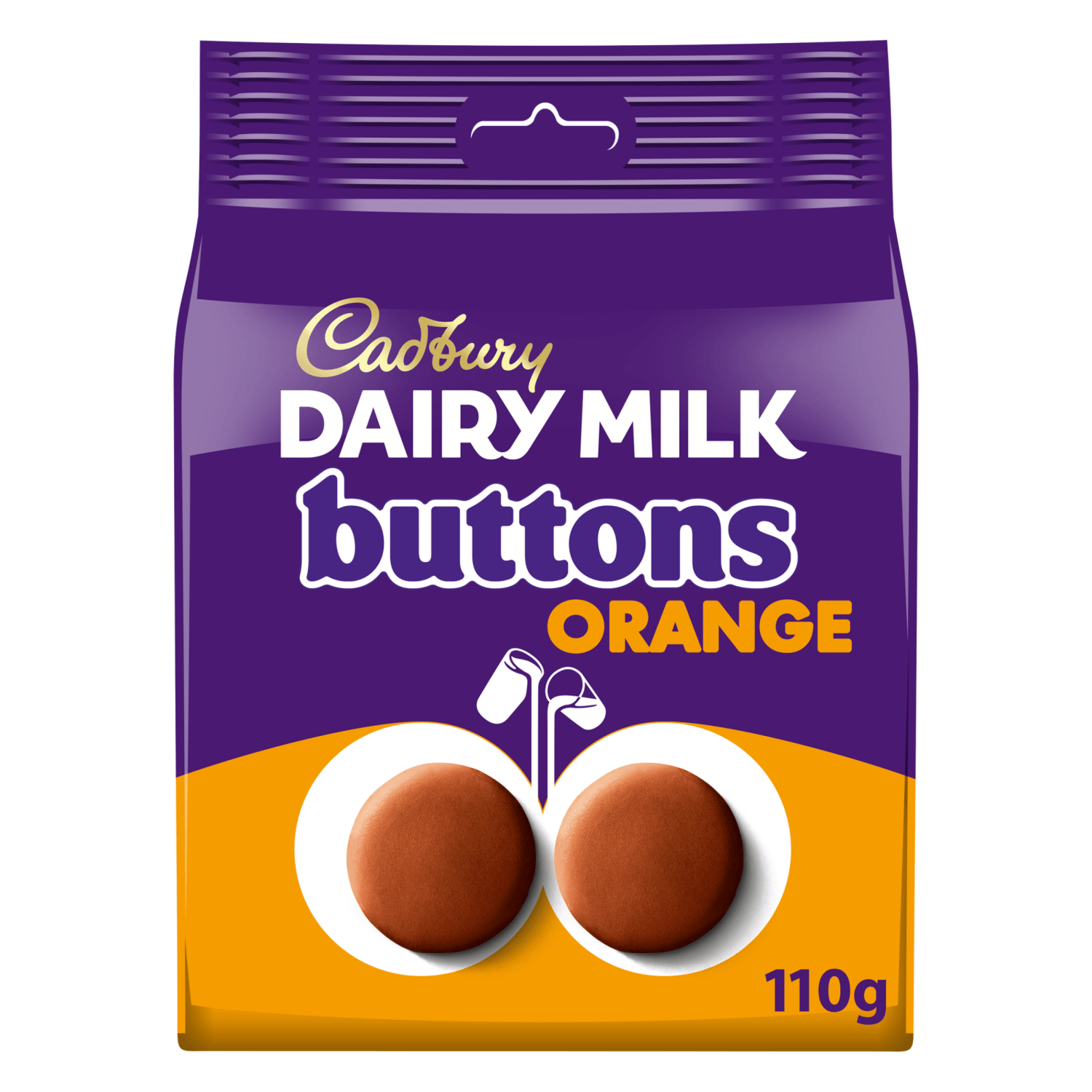 Cadbury Dairy Milk Orange Giant Buttons 110g - UK Food & Drink - 7622201438043