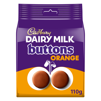Cadbury Dairy Milk Orange Giant Buttons 110g - UK Food & Drink - 7622201438043