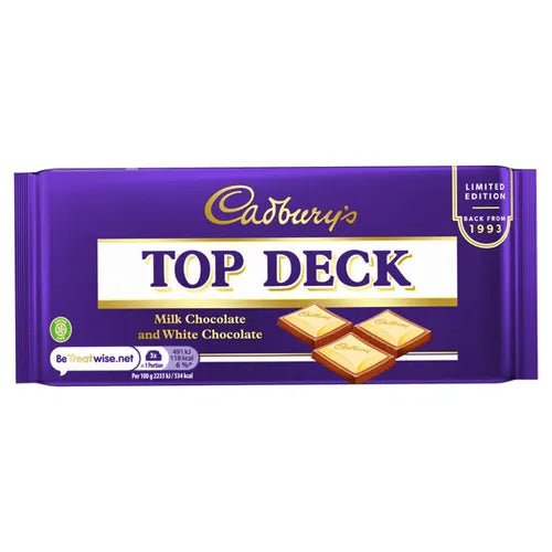 Cadbury Dairy Milk Top Deck 110G - UK Food & Drink - 7622202027734