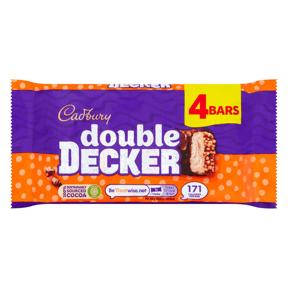 Cadbury Double Decker Chocolate Bar 149.2 Gr - UK Food & Drink - 7622201438630