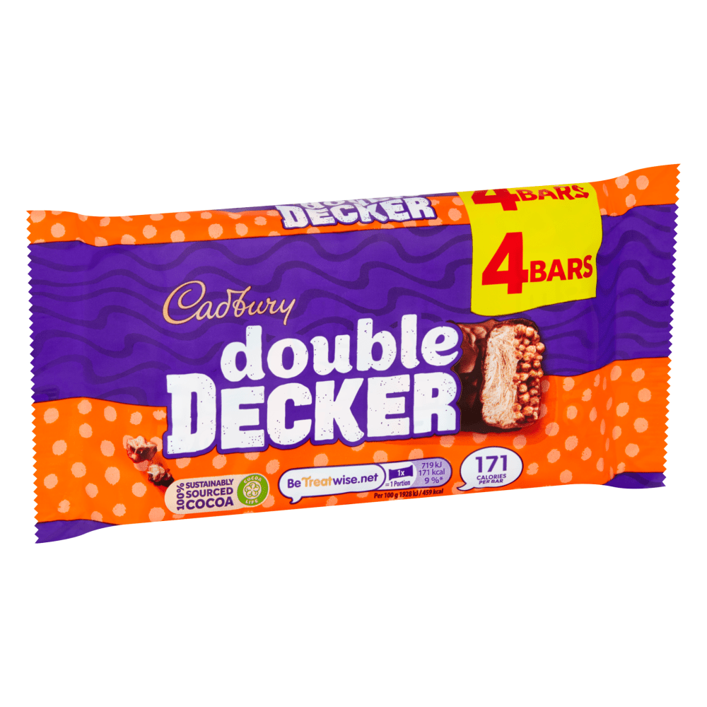Cadbury Double Decker Chocolate Bar 149.2 Gr - UK Food & Drink - 7622201438630