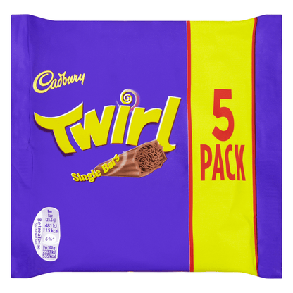 Cadbury Twirl Chocolate Bar 107.5 Gr - UK Food & Drink - 7622210989246