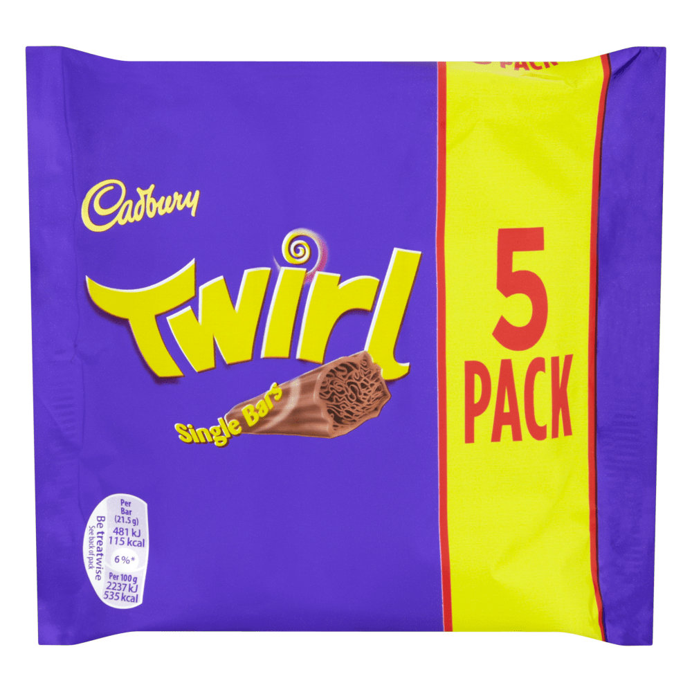 Cadbury Twirl Chocolate Bar 107.5 Gr - UK Food & Drink - 7622210989246