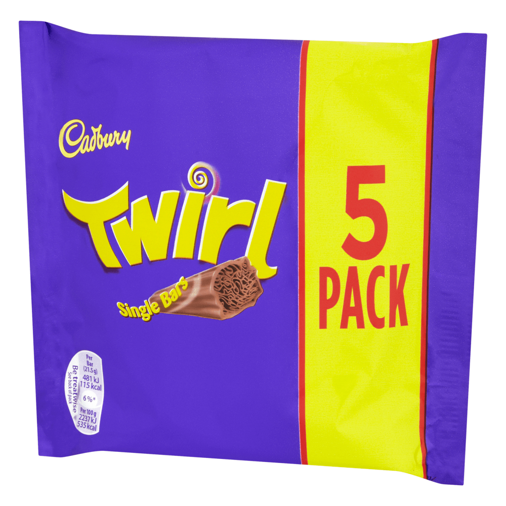 Cadbury Twirl Chocolate Bar 107.5 Gr - UK Food & Drink - 7622210989246
