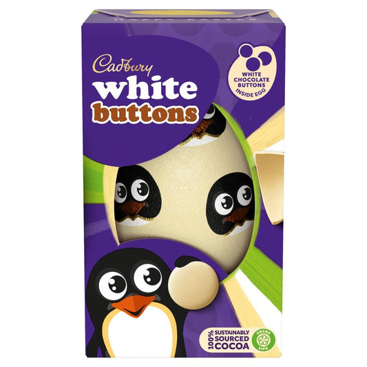Cadbury White Buttons Egg 98G - UK Food & Drink - 7622201681036