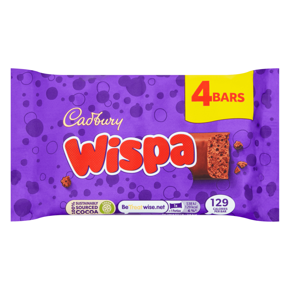Cadbury Wispa Chocolate Bar 94.8 Gr - UK Food & Drink - 7622201461201
