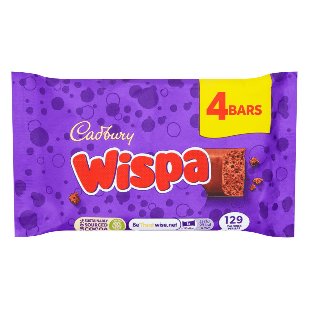 Cadbury Wispa Chocolate Bar 94.8 Gr - UK Food & Drink - 7622201461201
