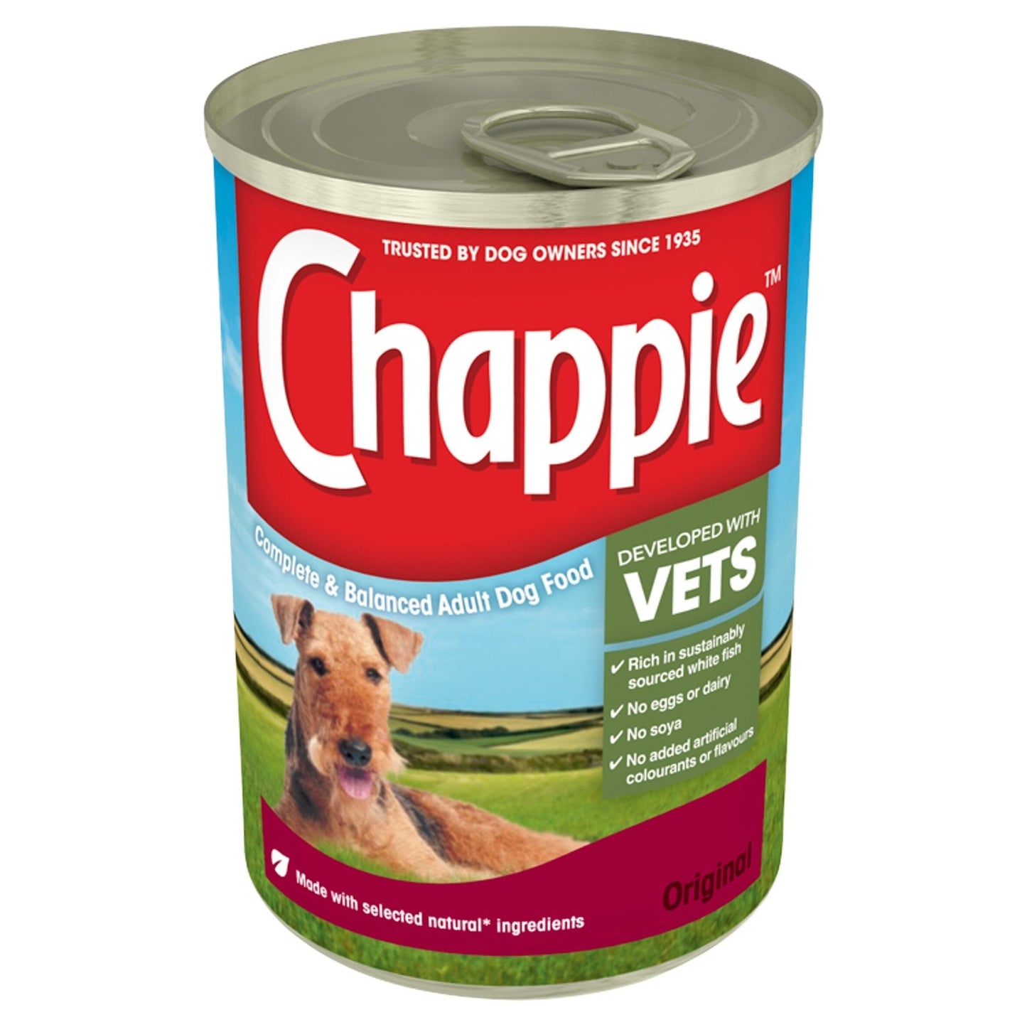 Chappie Adult Wet Dog Food Tin Original in Loaf 412g - UK Food & Drink - 5000166001069