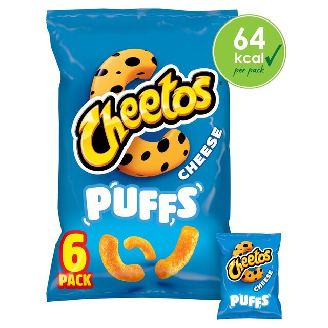 Cheetos Puffs Cheese Multipack Snacks Crisps 6x13g - UK Food & Drink - 5000328027111