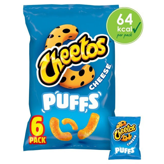 Cheetos Puffs Cheese Multipack Snacks Crisps 6x13g - UK Food & Drink - 5000328027111