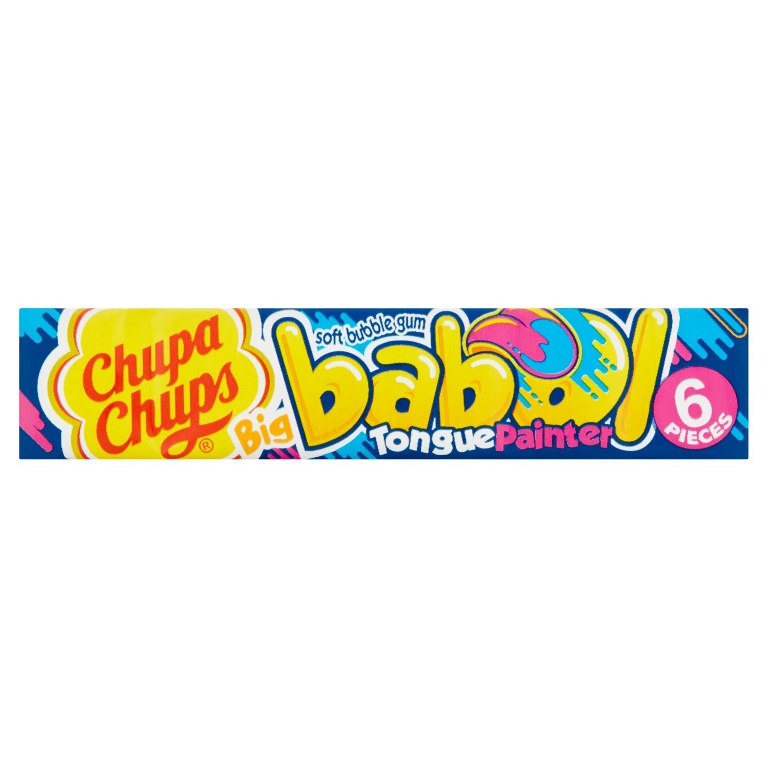 Chupa Chups Big Babol Blue Raspberry Flavour Soft Bubble Gum 6 Pieces 27.6g - UK Food & Drink - 80871651