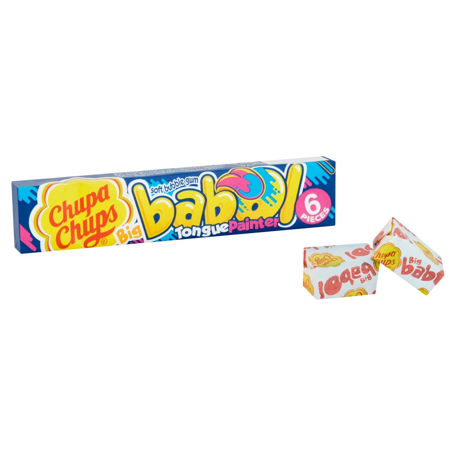 Chupa Chups Big Babol Blue Raspberry Flavour Soft Bubble Gum 6 Pieces 27.6g - UK Food & Drink - 80871651