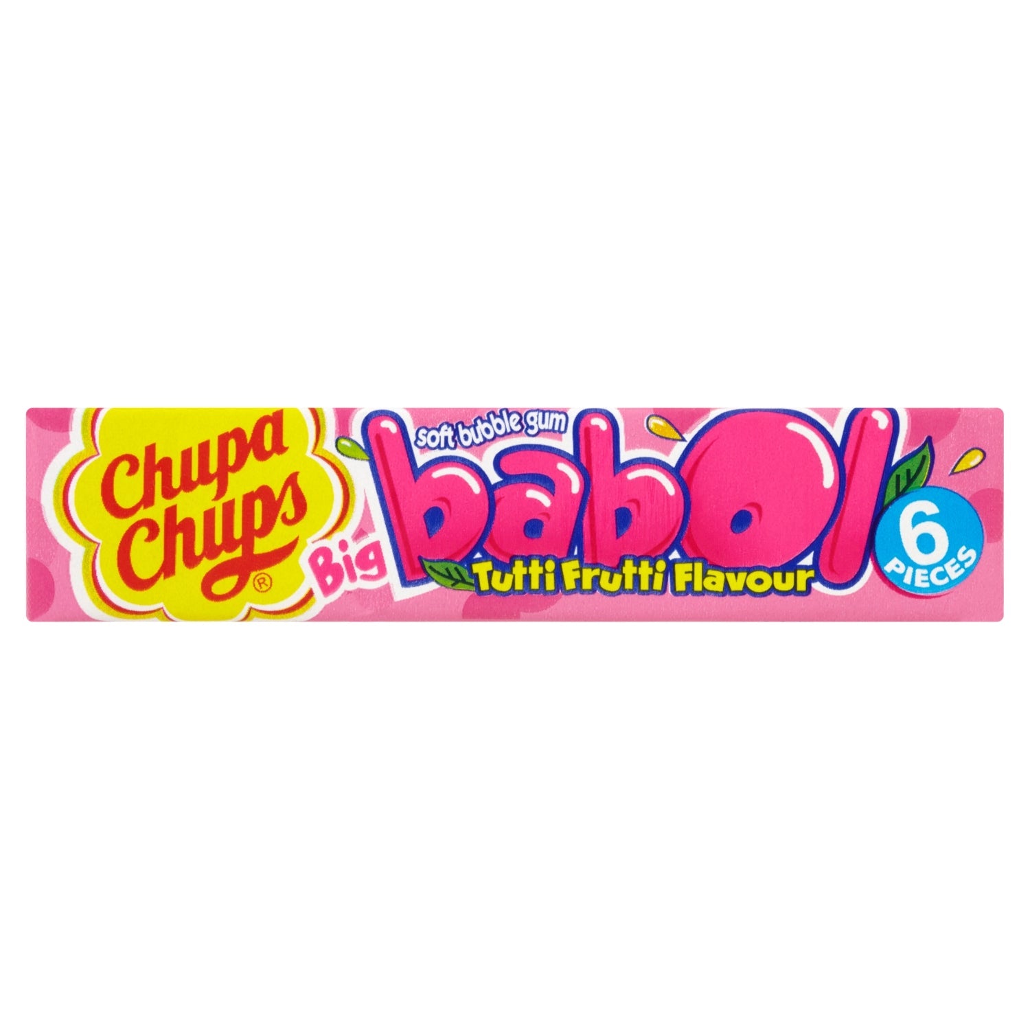 Chupa Chups Big Babol Tutti Frutti Flavour Soft Bubble Gum - 27.6g / 6 Pieces - UK Food & Drink - 80759096