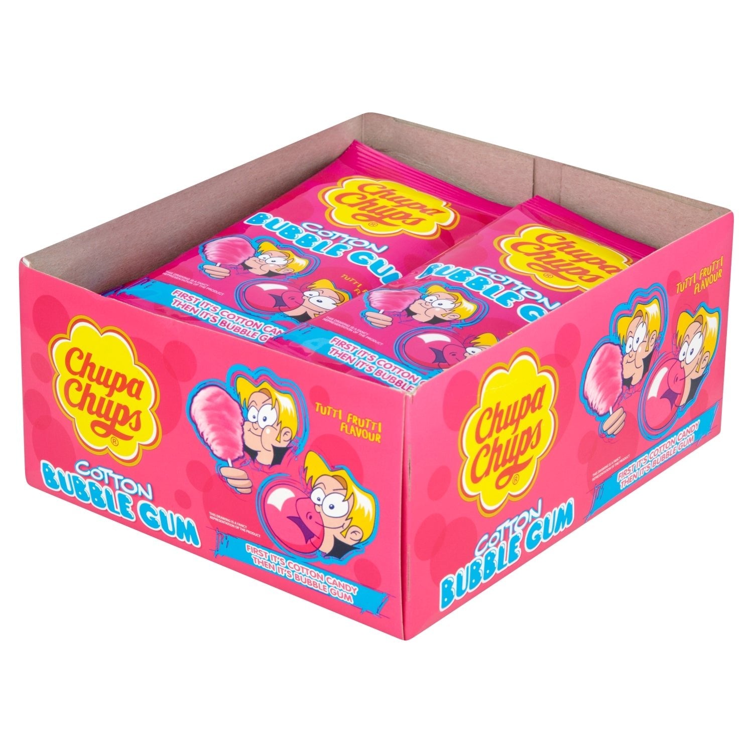 Chupa Chups Cotton Bubble Gum Tutti Frutti Flavour 11g - UK Food & Drink - 4602606003568