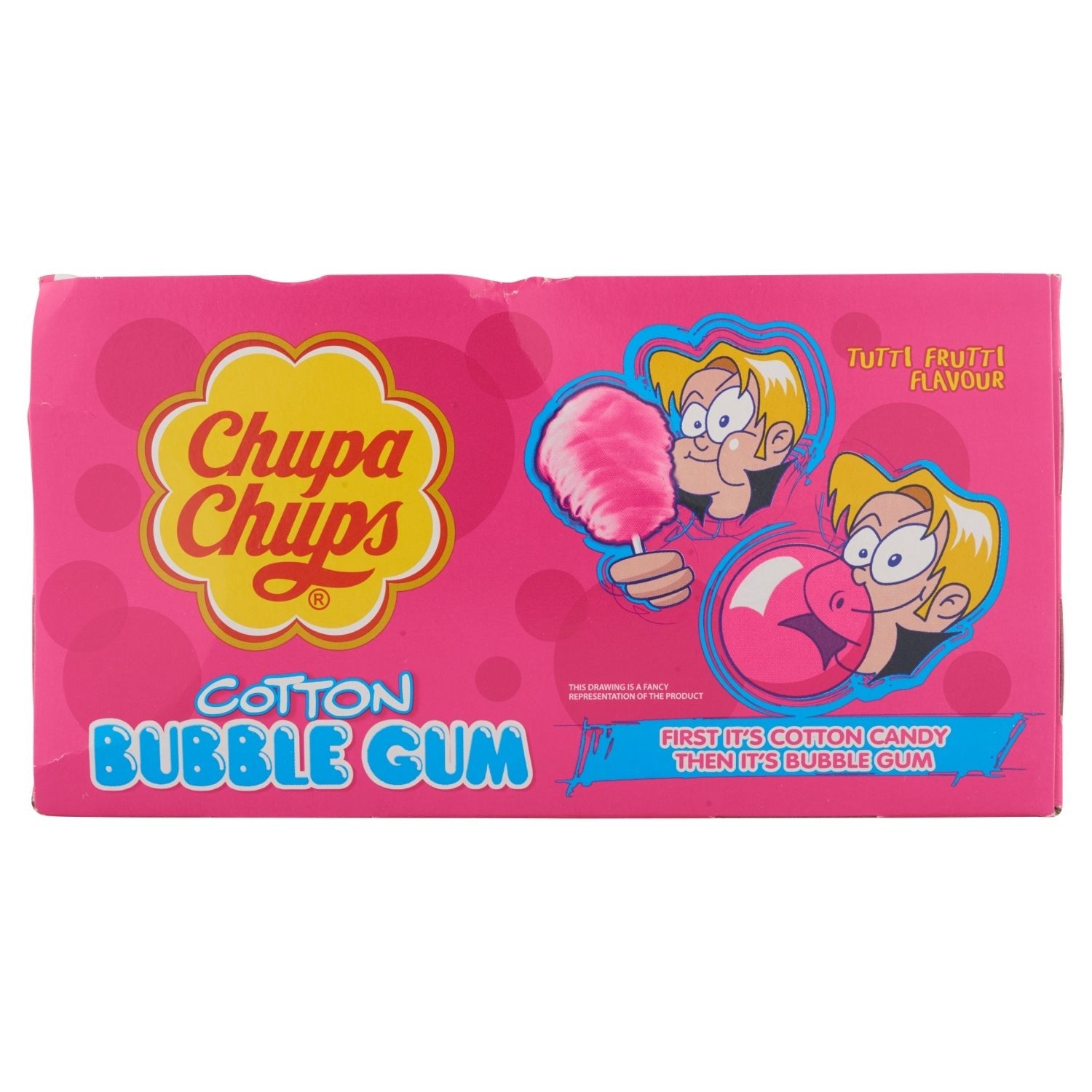 Chupa Chups Cotton Bubble Gum Tutti Frutti Flavour 11g - UK Food & Drink - 4602606003568