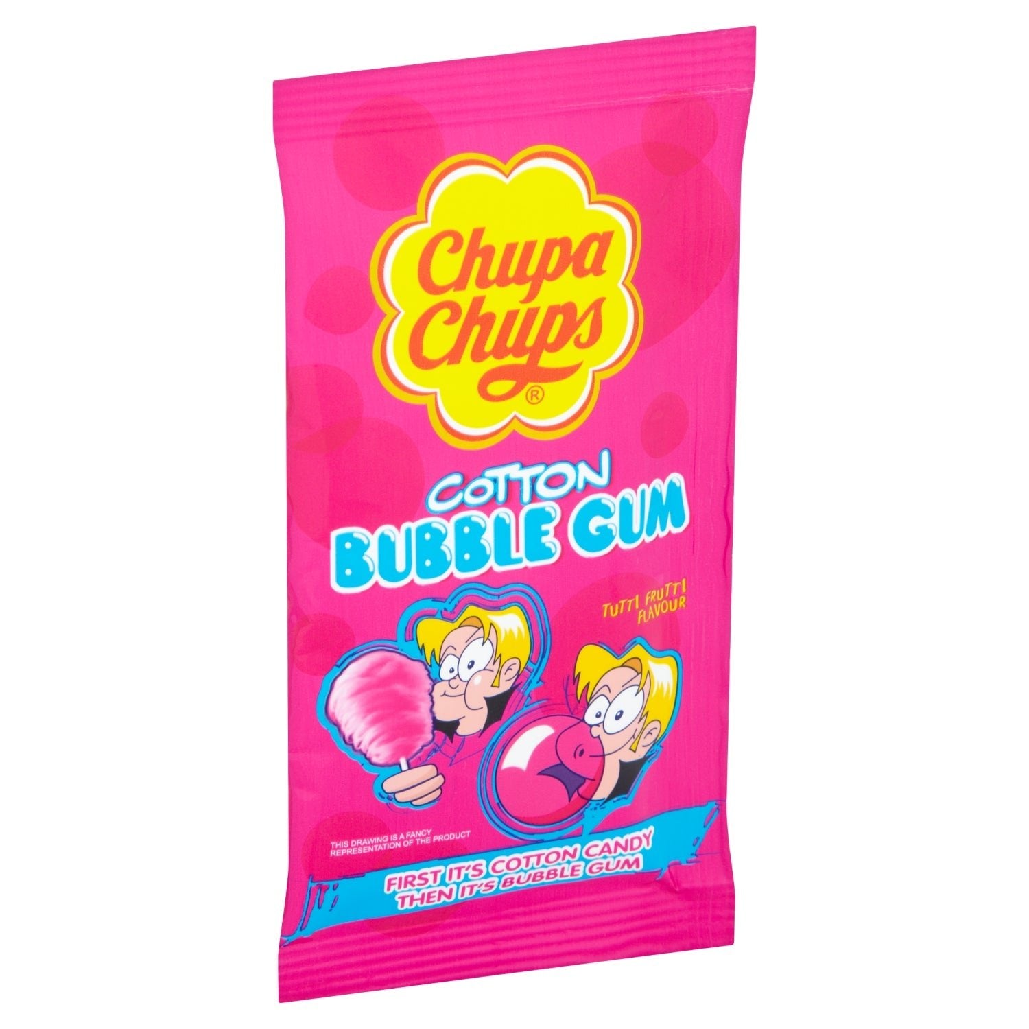 Chupa Chups Cotton Bubble Gum Tutti Frutti Flavour 11g - UK Food & Drink - 4602606003568