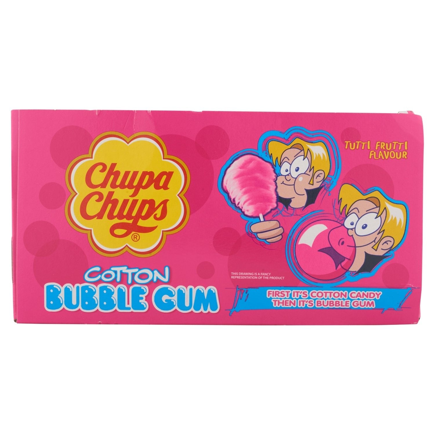 Chupa Chups Cotton Bubble Gum Tutti Frutti Flavour 11g - UK Food & Drink - 4602606003568