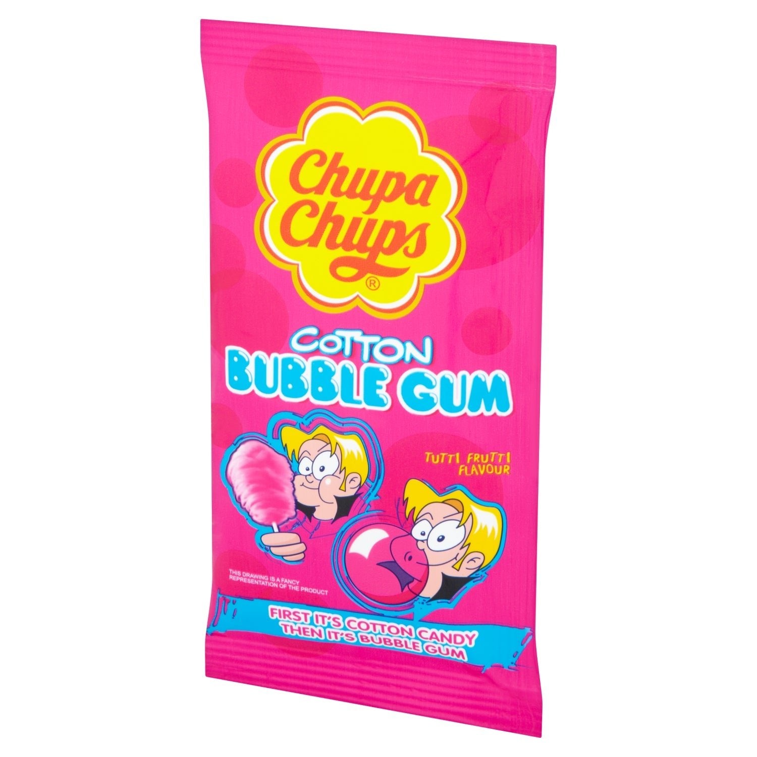 Chupa Chups Cotton Bubble Gum Tutti Frutti Flavour 11g - UK Food & Drink - 4602606003568