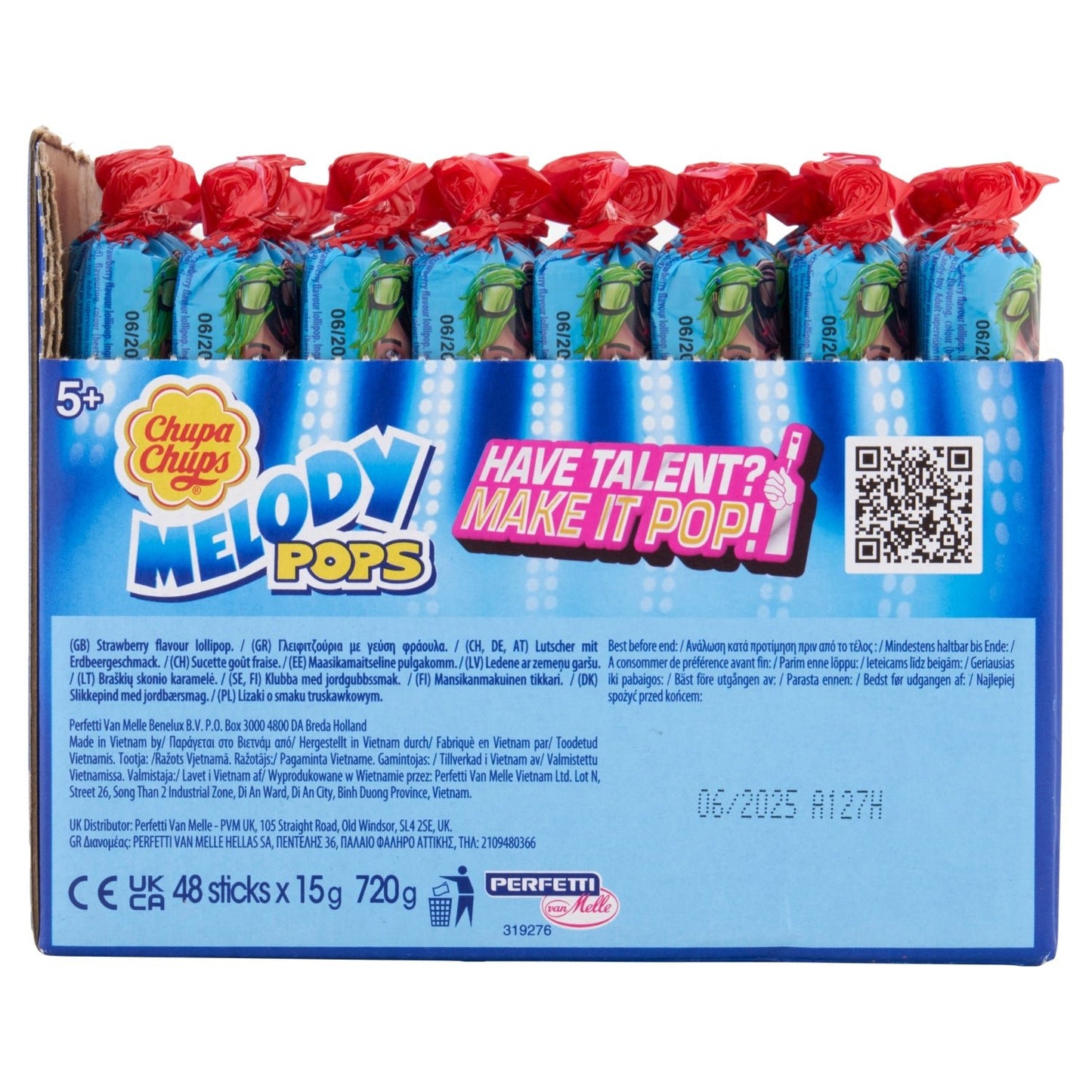 Chupa Chups Melody Pops Strawberry Flavour 15g - UK Food & Drink - 84196842