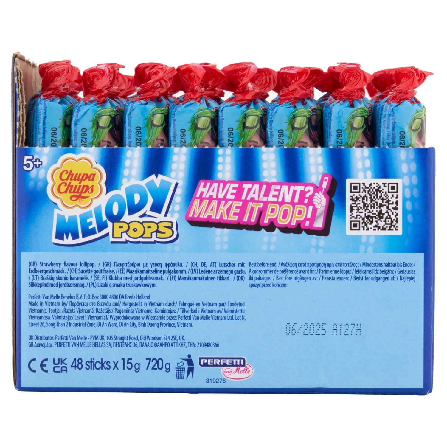 Chupa Chups Melody Pops Strawberry Flavour 15g - UK Food & Drink - 84196842