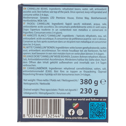 Cirio Cannellini Beans 380g - UK Food & Drink - 8001440132544