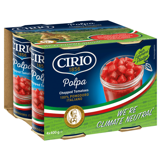 Cirio Chopped Tomatoes Polpa 4 x 400g (1600g) - UK Food & Drink - 8000320995606